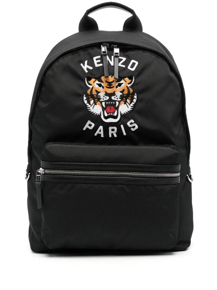 Backpack with tiger motif