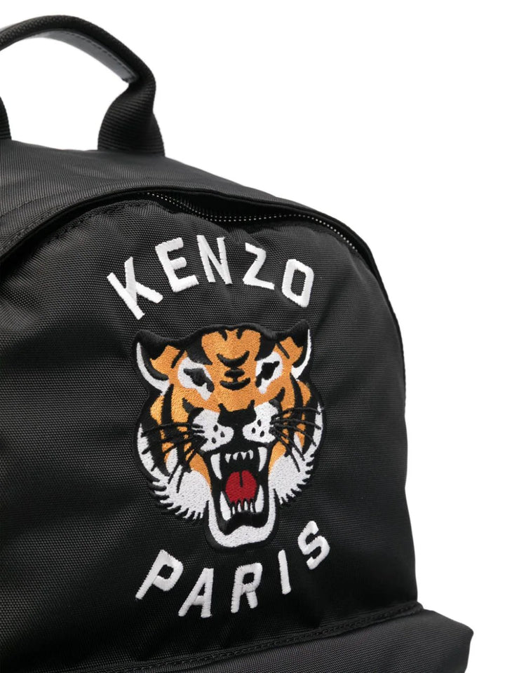 Backpack with tiger motif