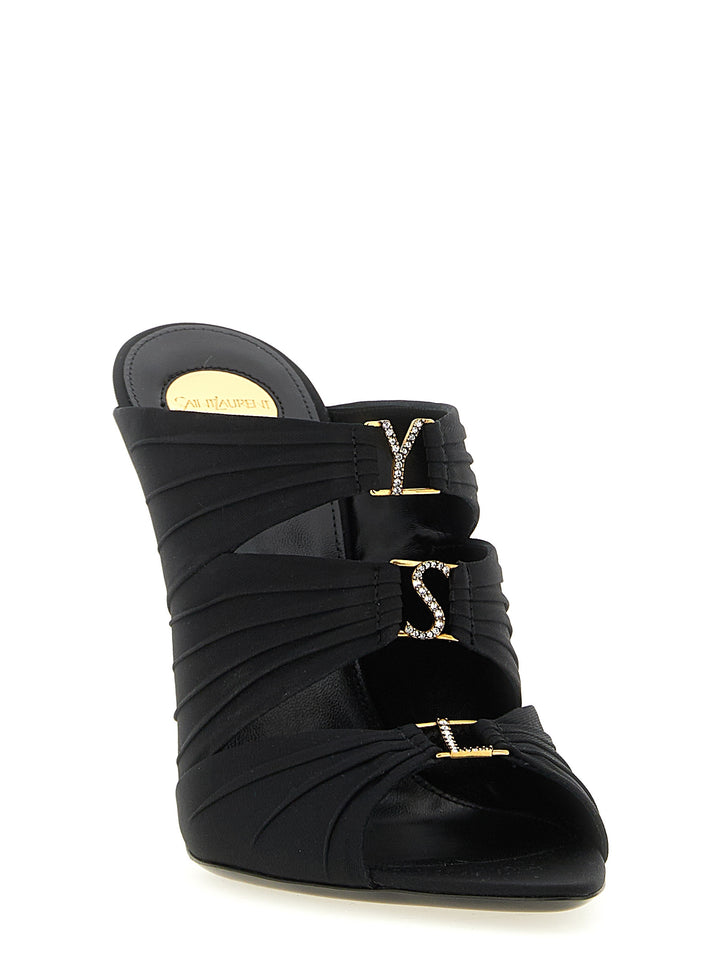 Saint Laurent Emilie Sandals - Black | 2b4f30fe1cd4e62c9ce33d390c12c4cef4dcf530