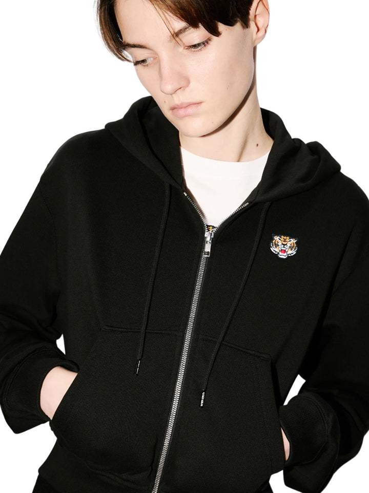 Lucky tiger zip up hoodie