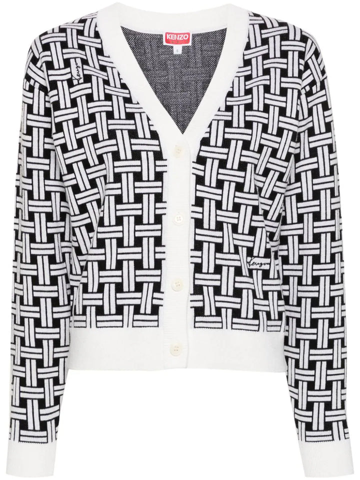 Cardigan with jacquard pattern