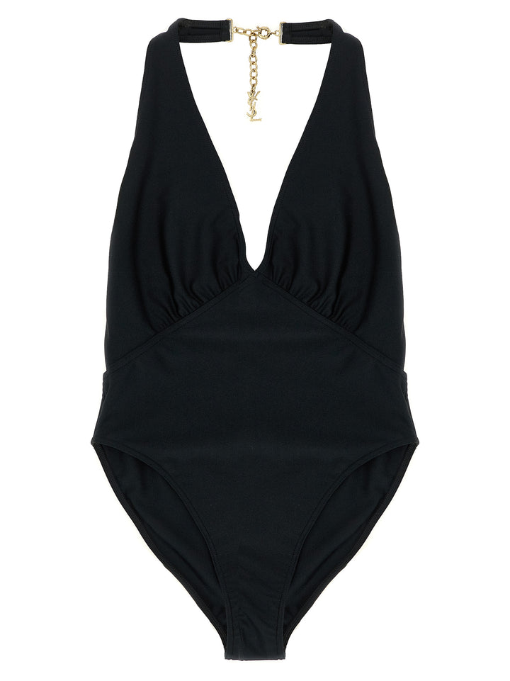 Saint Laurent Cassandre Beachwear - Black | ba7617ac48baf8fe51a2fa3944c9b4d08ff0c695