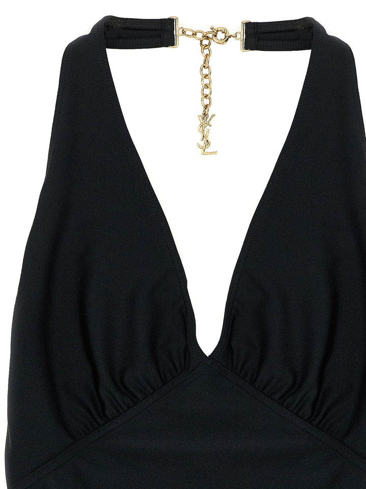 Saint Laurent Cassandre Beachwear - Black | a13e2c0715023e495fdeb7fabe9d04cea8a66c79
