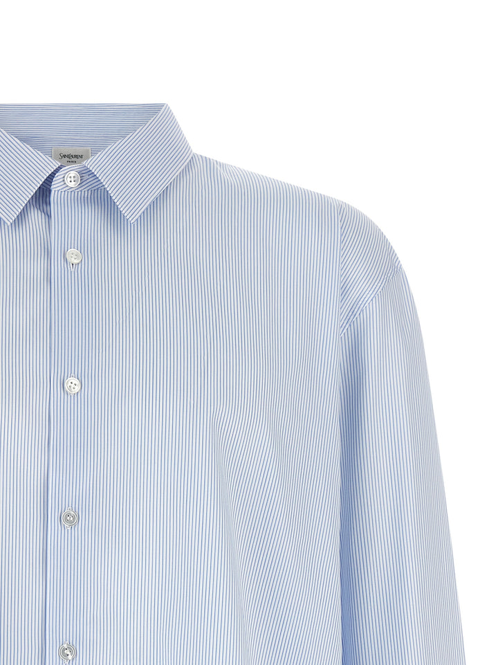 Saint Laurent Cassandre Shirt and Blouse - Light Blue | ccb9b4b578b4260360b7360350e52114a1719e09