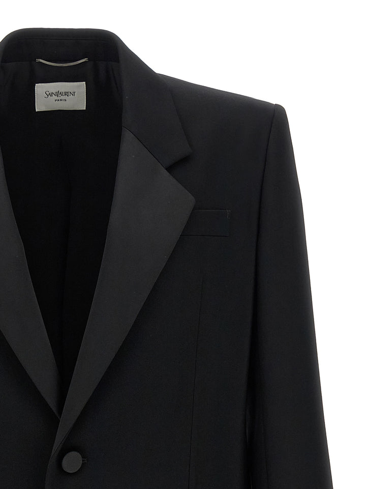 Saint Laurent Smoking Blazer - Black | bf9c77300df8488422dee8eb82a6eed0ff942551