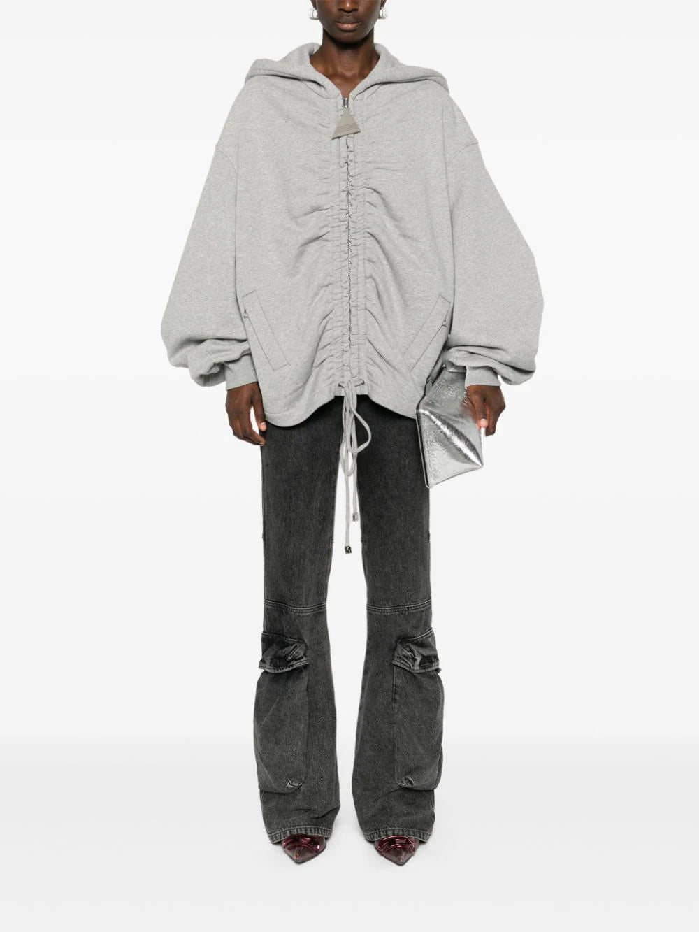 Sweatshirt with ruffles