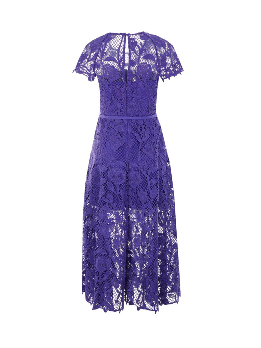 Cobalt lace midi dress