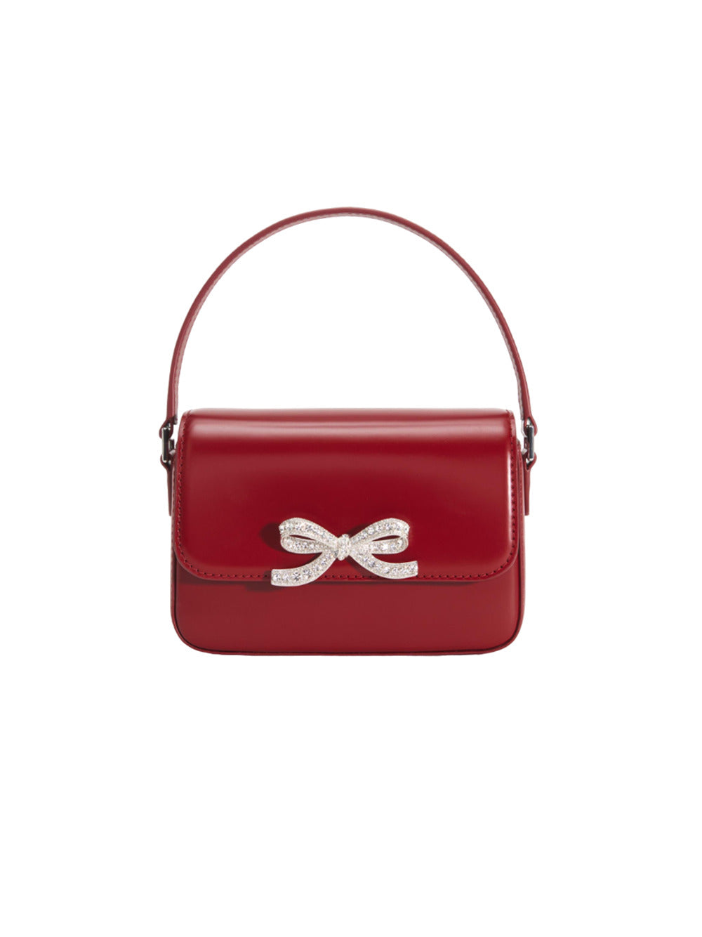 Burgundy leather micro bag