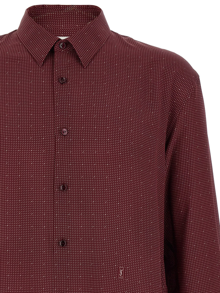 Saint Laurent Cassandre Shirt and Blouse - Bordeaux | fc3bd1bd45f8155fea4267e921b6253a939b96c7