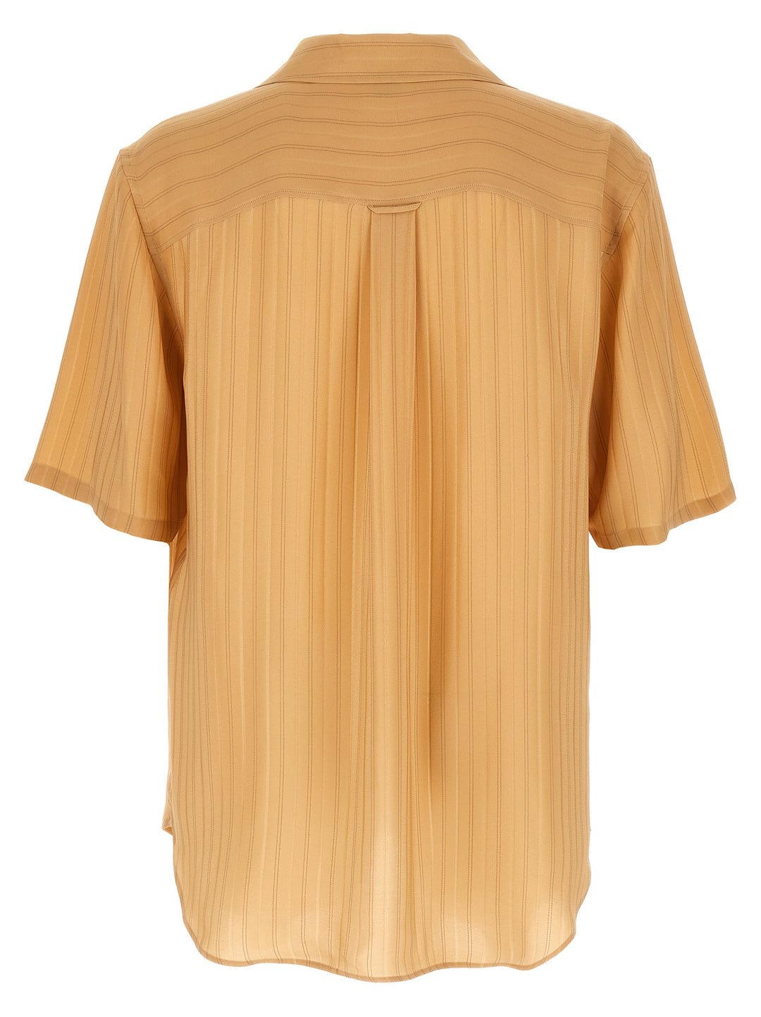 Saint Laurent Striped Silk Shirt Shirt and Blouse - Beige | a415cc4bfc885fe807a78ae65ed587896a9eb052