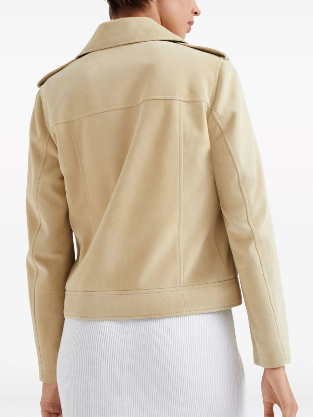 Cropped jacket with insert design