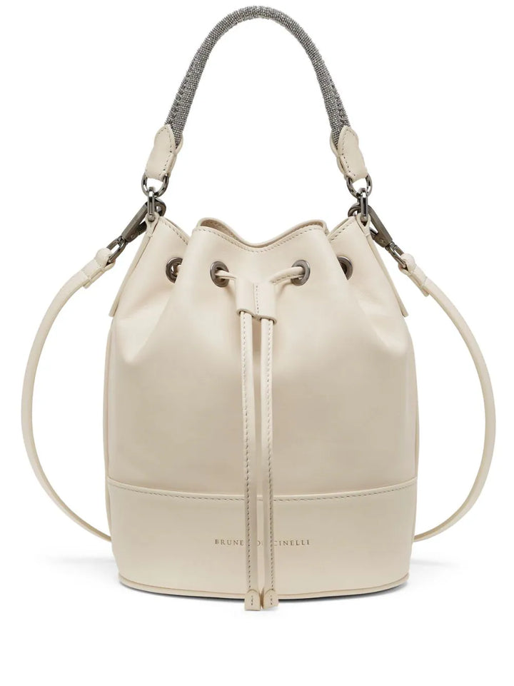 Bucket bag with logo