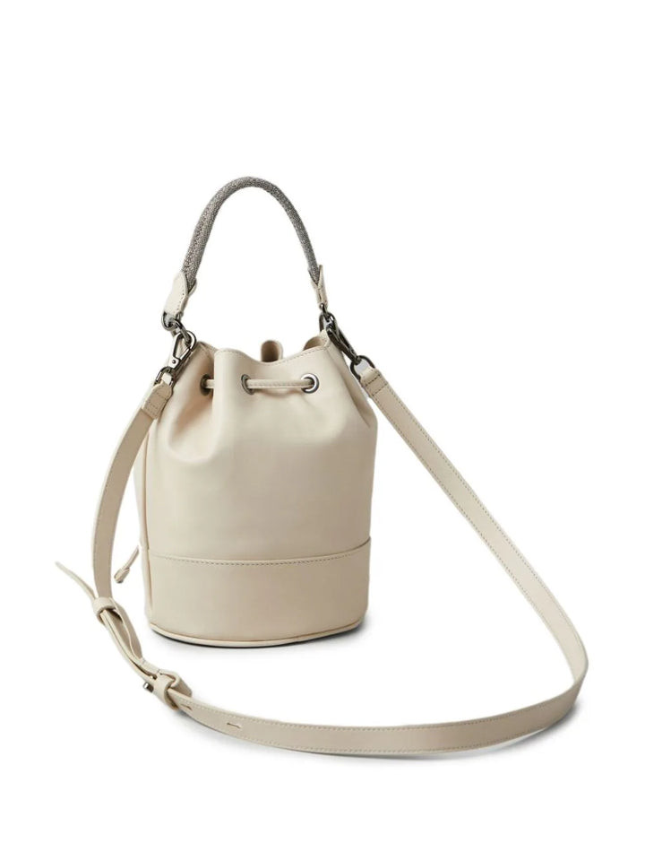 Bucket bag with logo