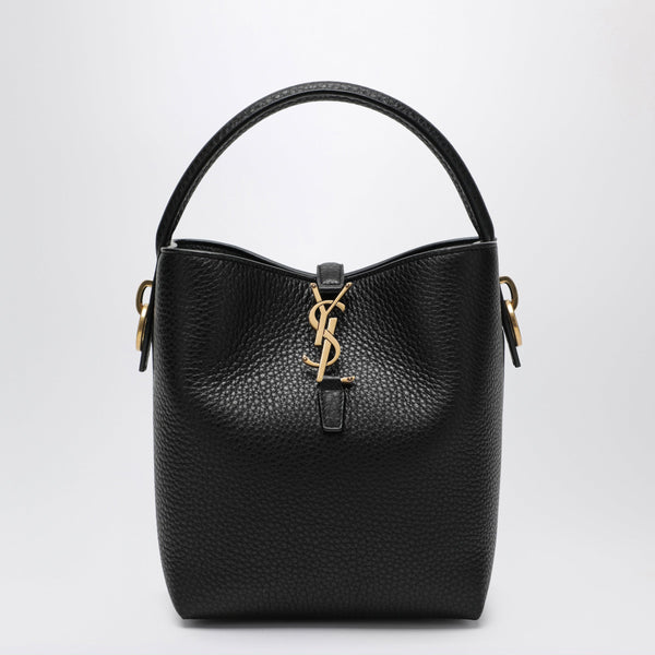 Le 37 Bucket Bag In Black Grained Leather