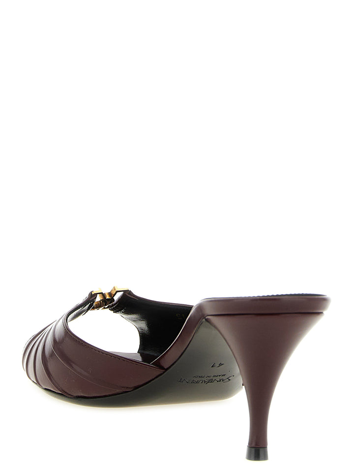 Saint Laurent Babylone Sandals - Bordeaux | 5f6e6bded73bbd3749f88f4fbe0aea3d4069a52f