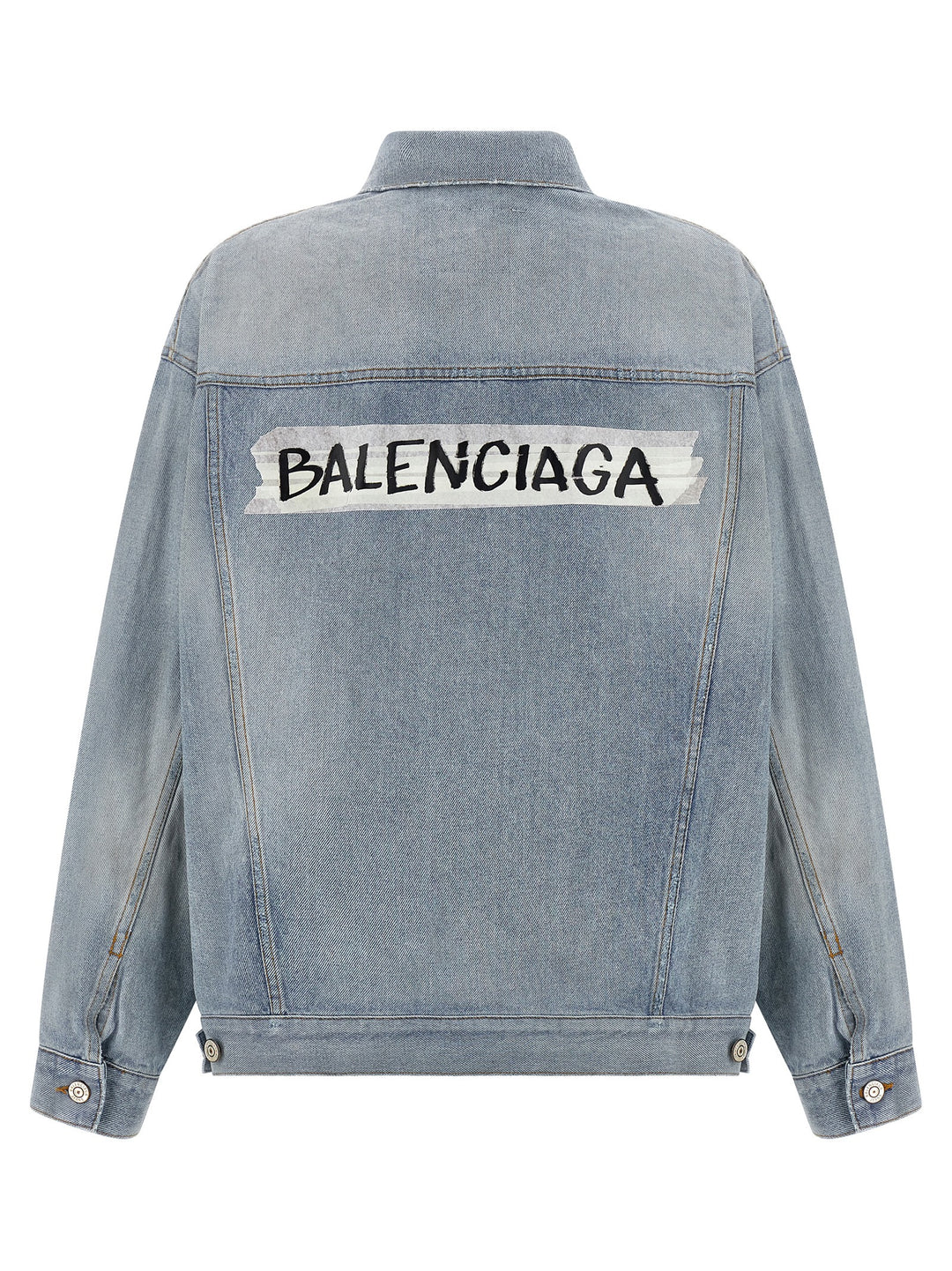 Balenciaga Masking Tape Puffer Jackets - Light Blue | 1c7059e2dc8a1aec2cee091aa0f1b816c2fb6f52