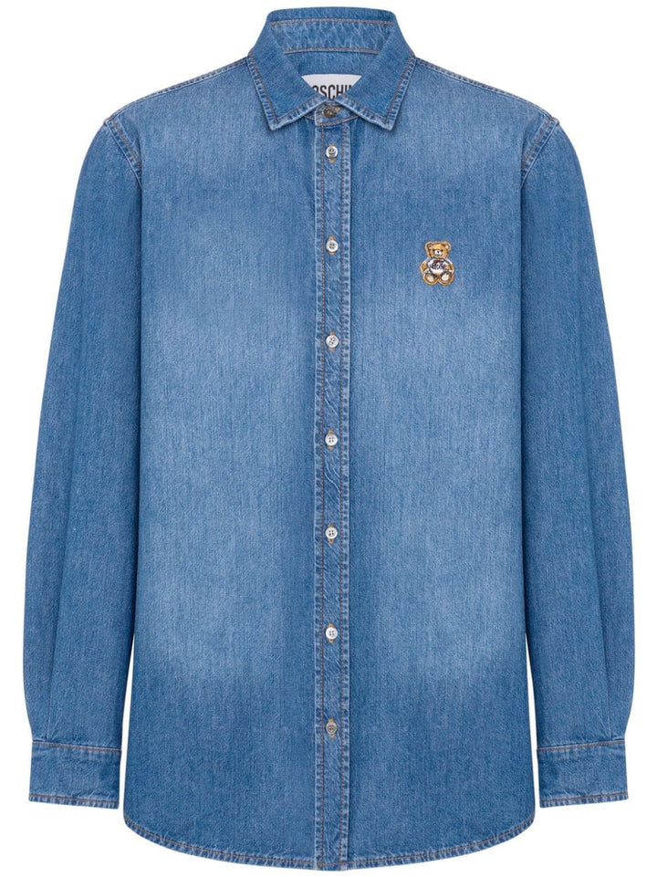 Denim shirt with Teddy Bear application