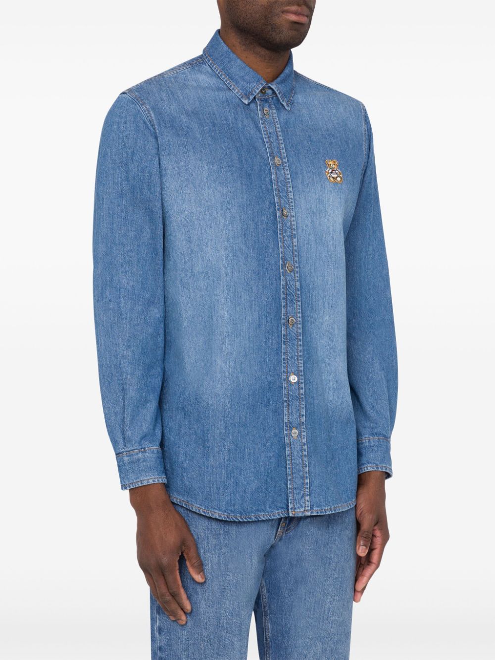 Denim shirt with Teddy Bear application