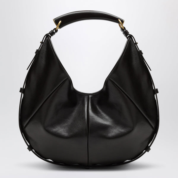 Medium Mombasa Hobo Bag In Calfskin Leather, Brown