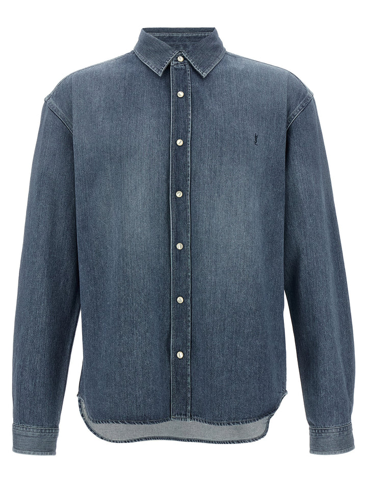 Saint Laurent Cassandre Shirt and Blouse - Blue | 38a93ec3da69f8631df52f765a9cf5370bd154c4