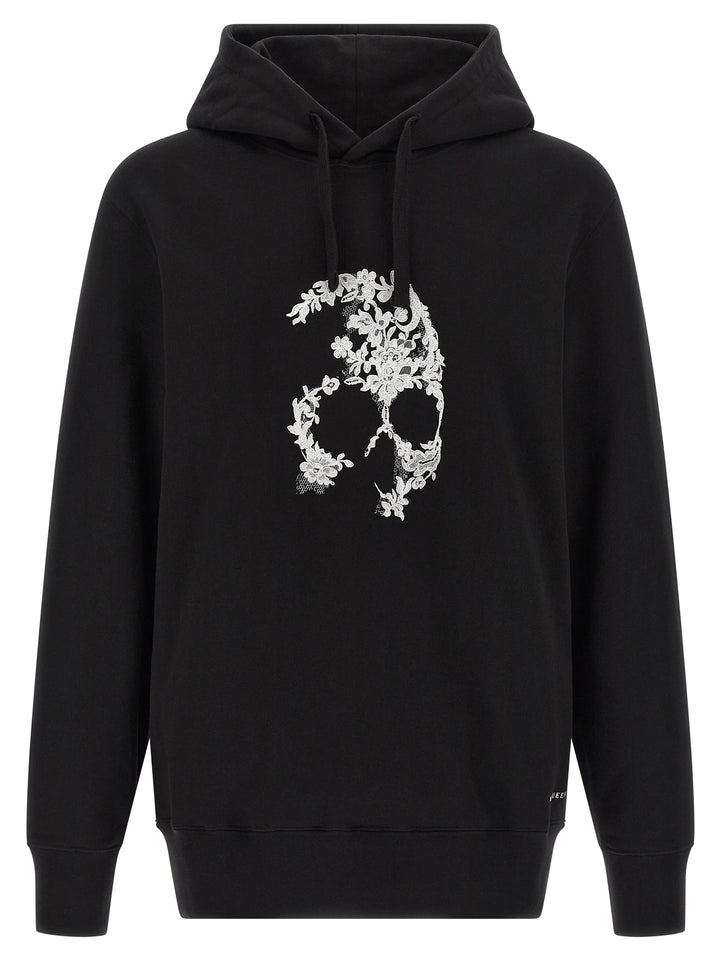 Mcqueen Skull Sweatshirt - White/Black | 8350ab662265b8065850984981df0f79164b2971