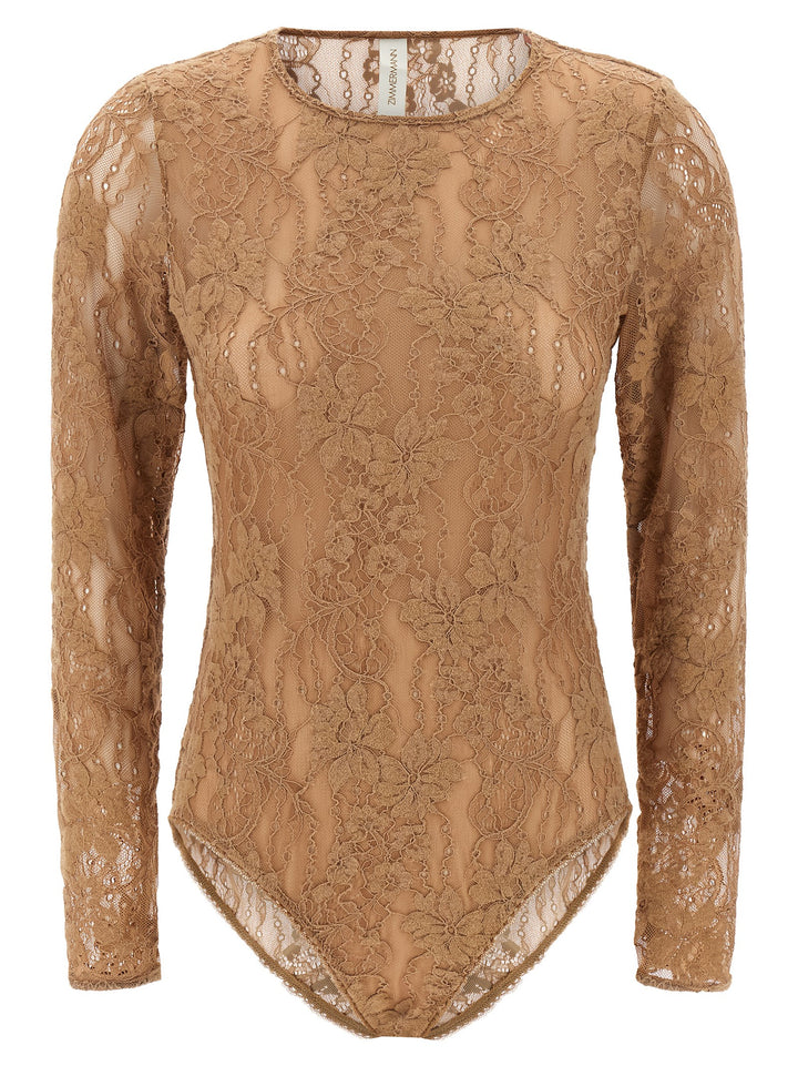 Zimmermann Lace Bodysuit Tops - Beige | 4bbca36e80c2b7122c0e3a9d304d85e3233b6111