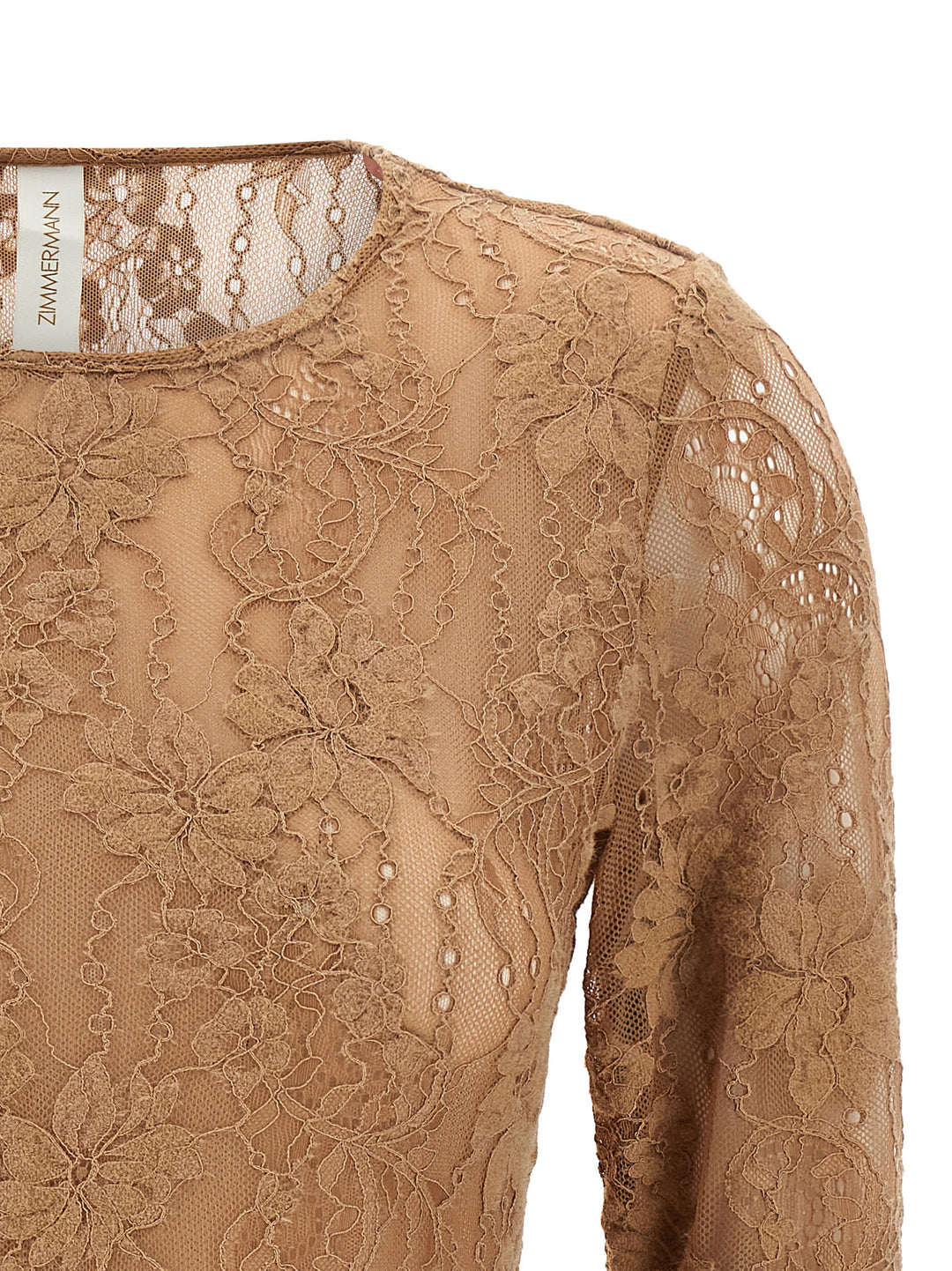Zimmermann Lace Bodysuit Tops - Beige | 07212d1f1c949da57274ee000dde69ee6698d835