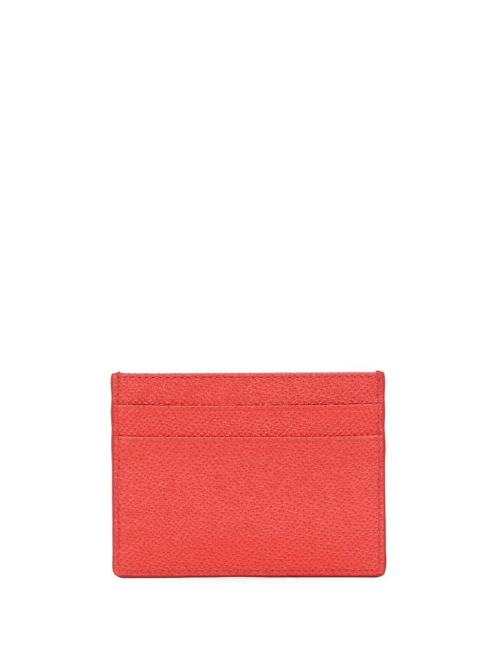 Dauphine card holder with logo plaque