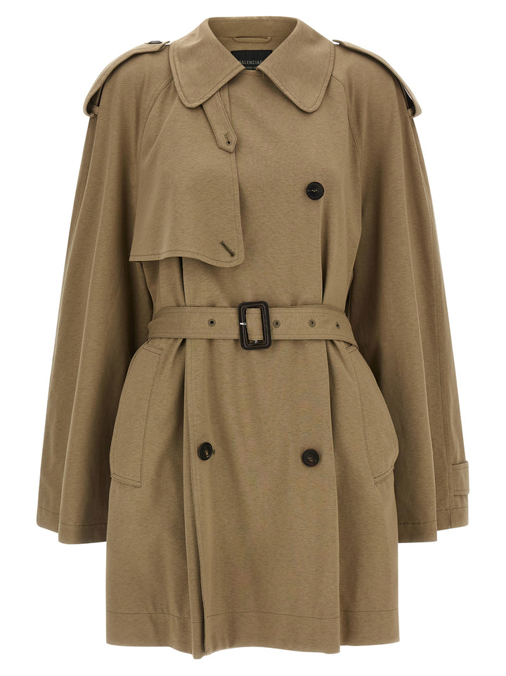 Balenciaga Cotton Trench Coat Coats and Trench Coats - Beige | 07e3633dfdd41084b688fed0918d20cc49f5217b