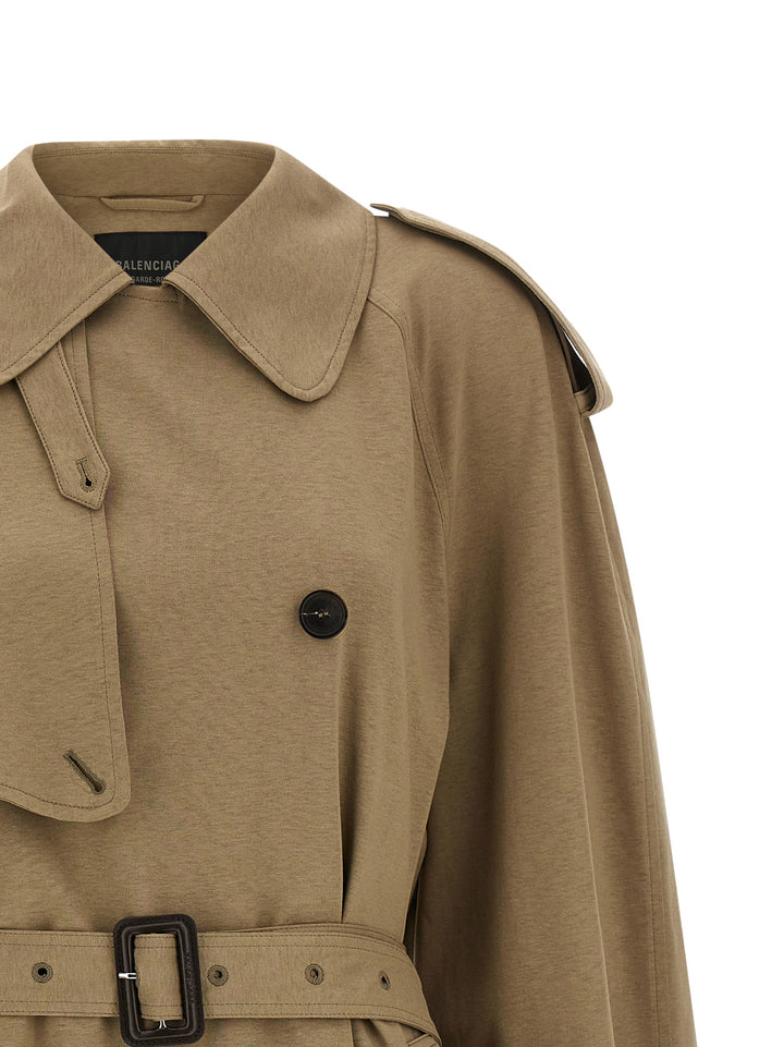 Balenciaga Cotton Trench Coat Coats and Trench Coats - Beige | a9e56d2a641d1175dab3c9106459623a2391c75f