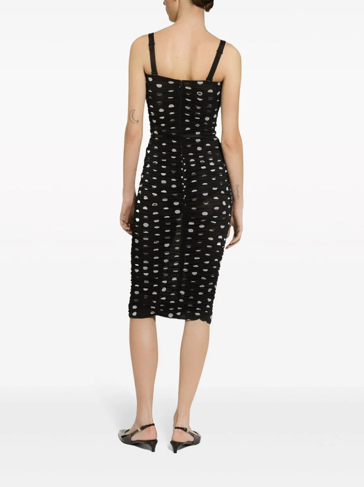 Polka dot midi dress