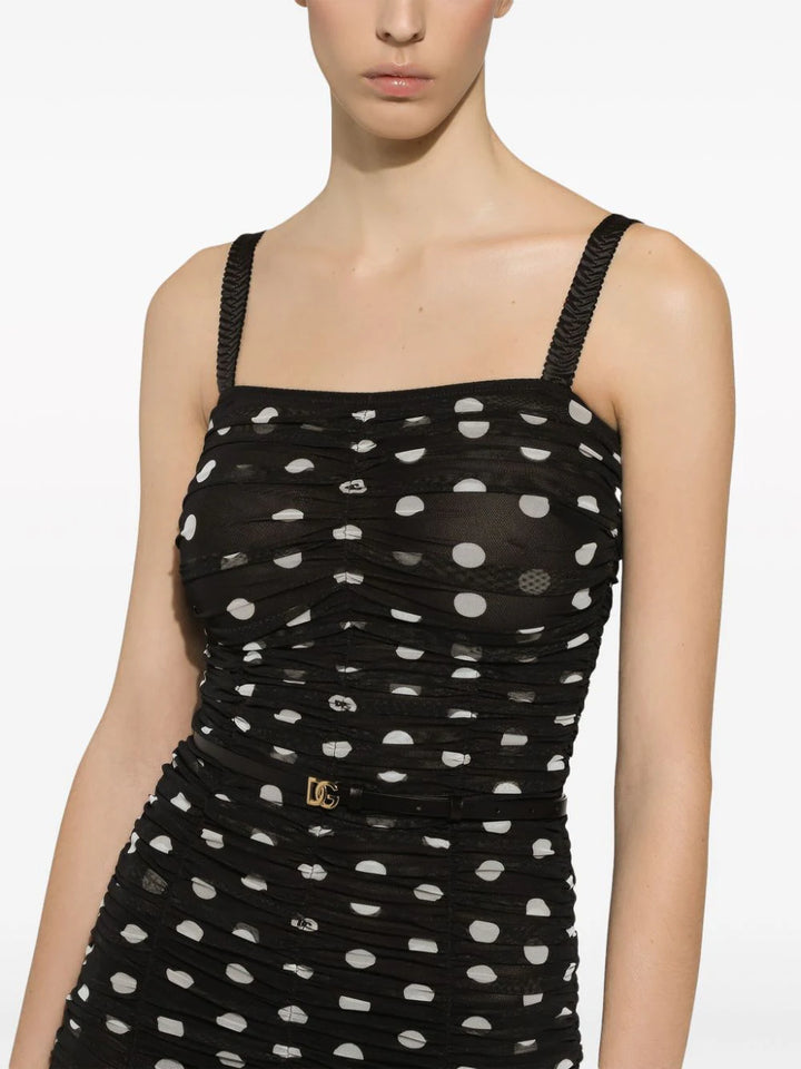 Polka dot midi dress