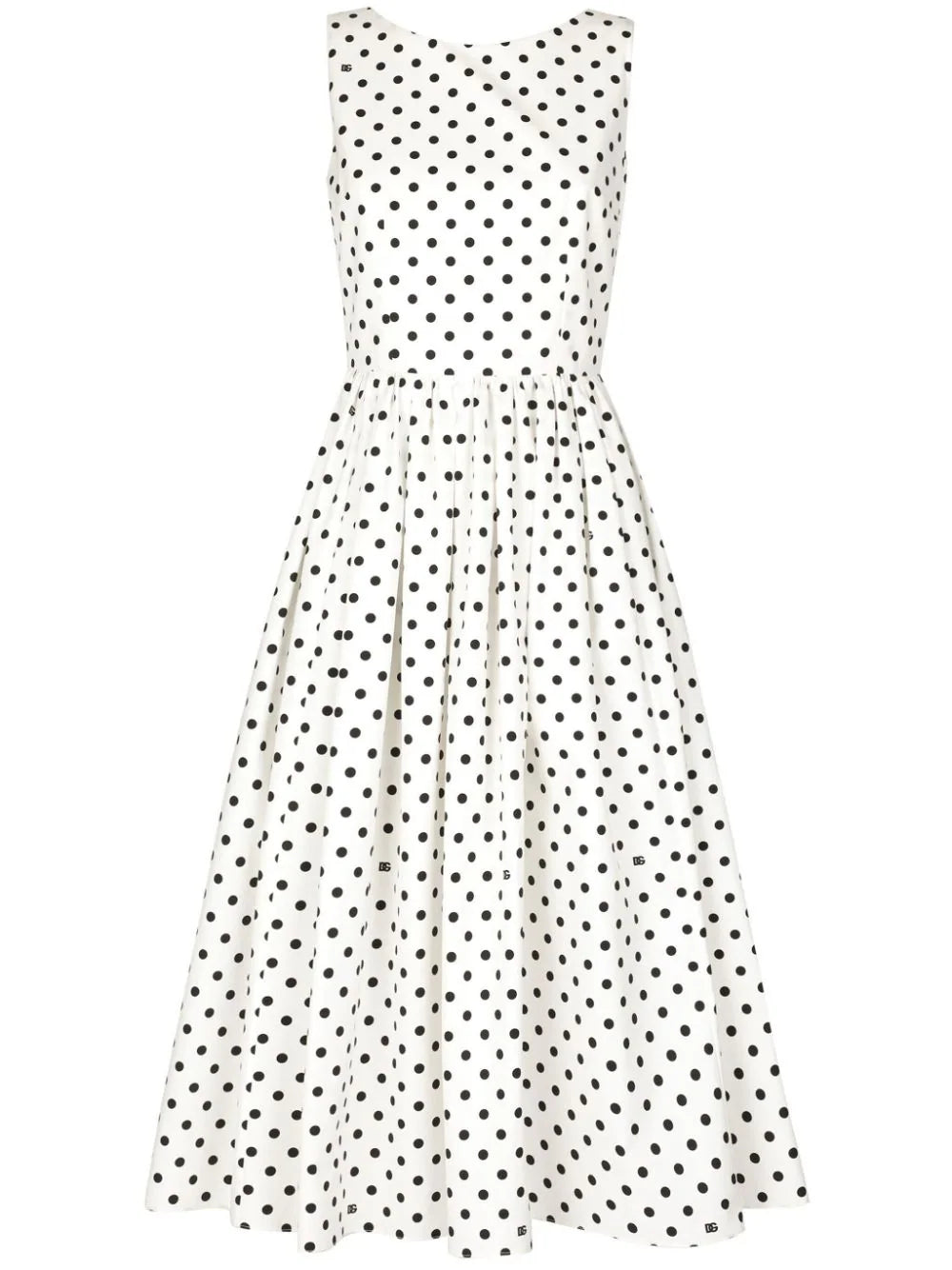 Polka dot midi dress