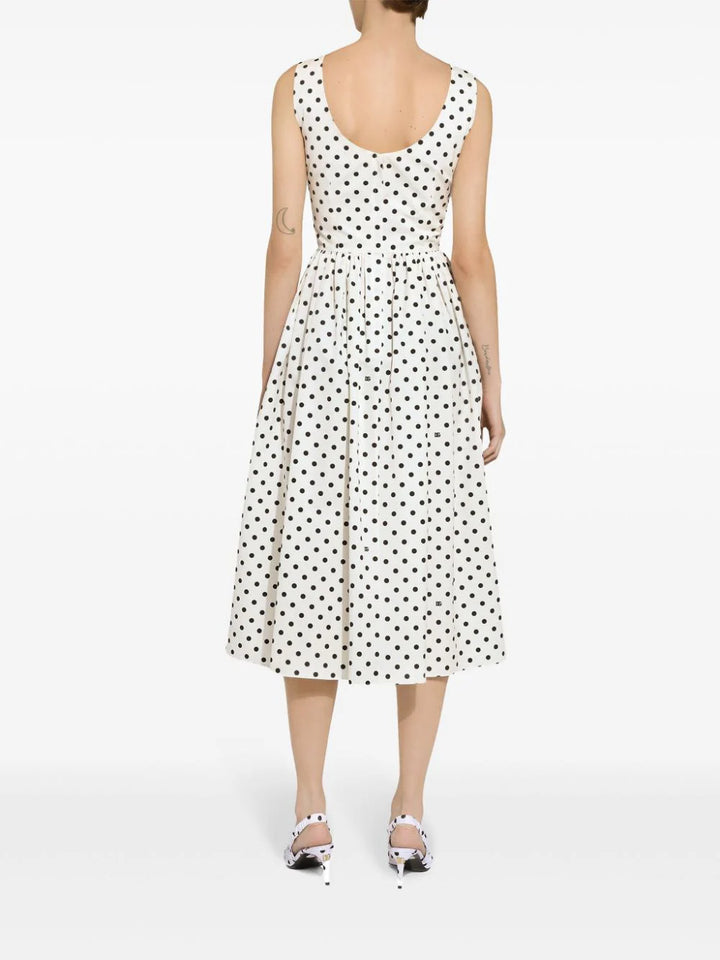 Polka dot midi dress