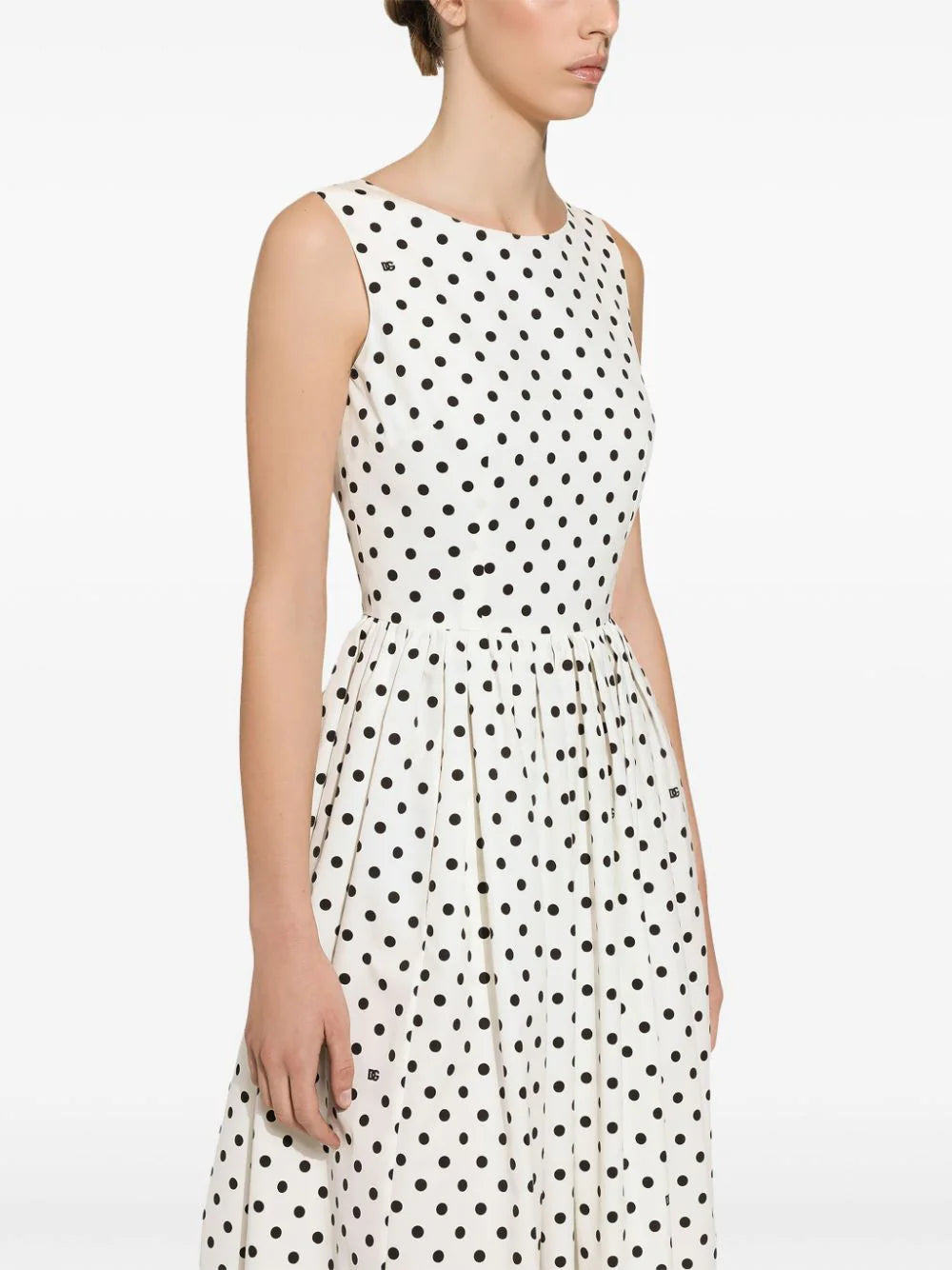 Polka dot midi dress