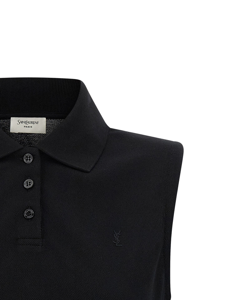 Saint Laurent Cassandre Polo - Black | db2b250c58772275ff368aa108edd5a0406c171c
