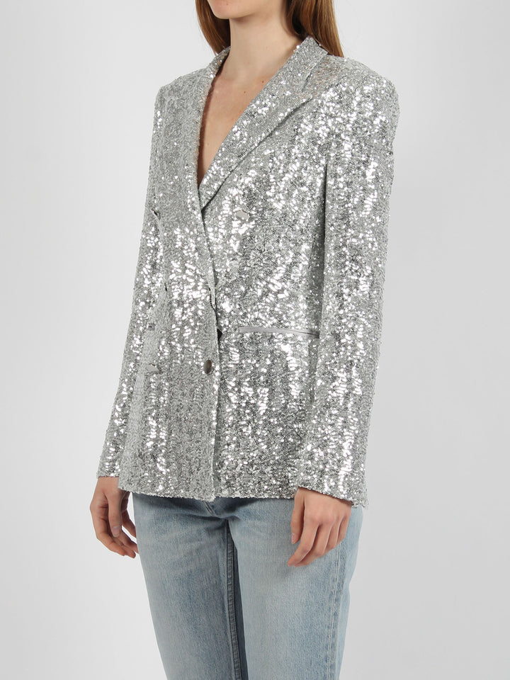 Sequins double-breasted blazer