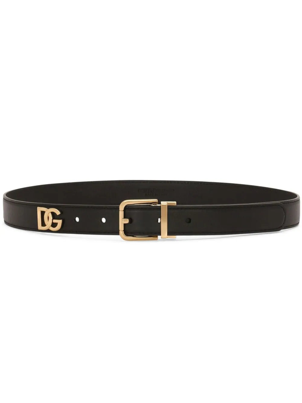 Belt with logo plaque