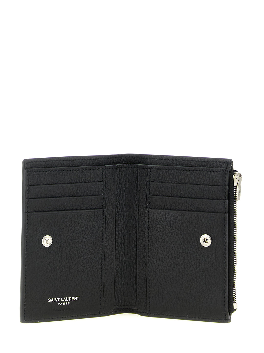 Saint Laurent Tiny Cassandre Wallets and Card Holders - Black | 29ead0957b56b5445211532c676e9ae7c6dd8159