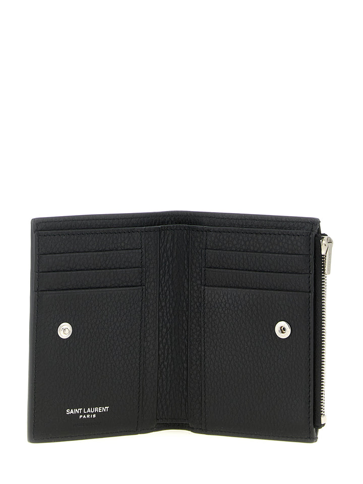 Saint Laurent Tiny Cassandre Wallets and Card Holders - Black | 29ead0957b56b5445211532c676e9ae7c6dd8159