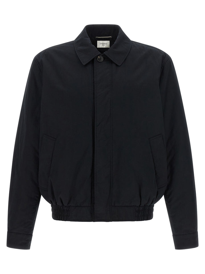Saint Laurent Cassandre Puffer Jackets - Black | b4d9623ab55f079641080955c901a6e304d71560