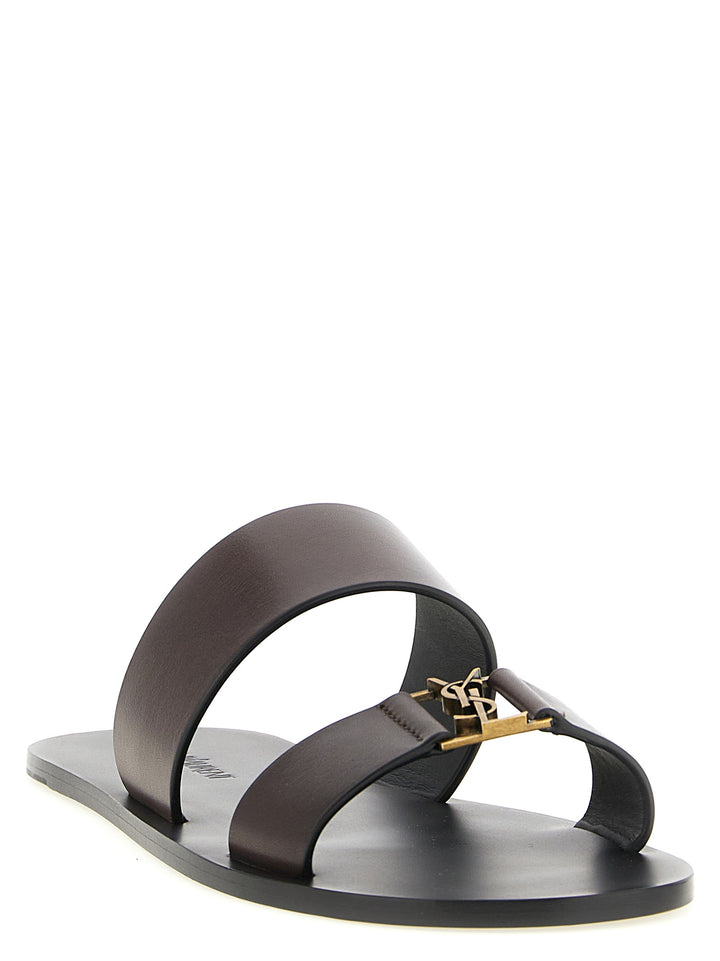 Saint Laurent Babylone Sandals - Brown | 19755e6374c9c64c2755849d15c91b3212500cf0