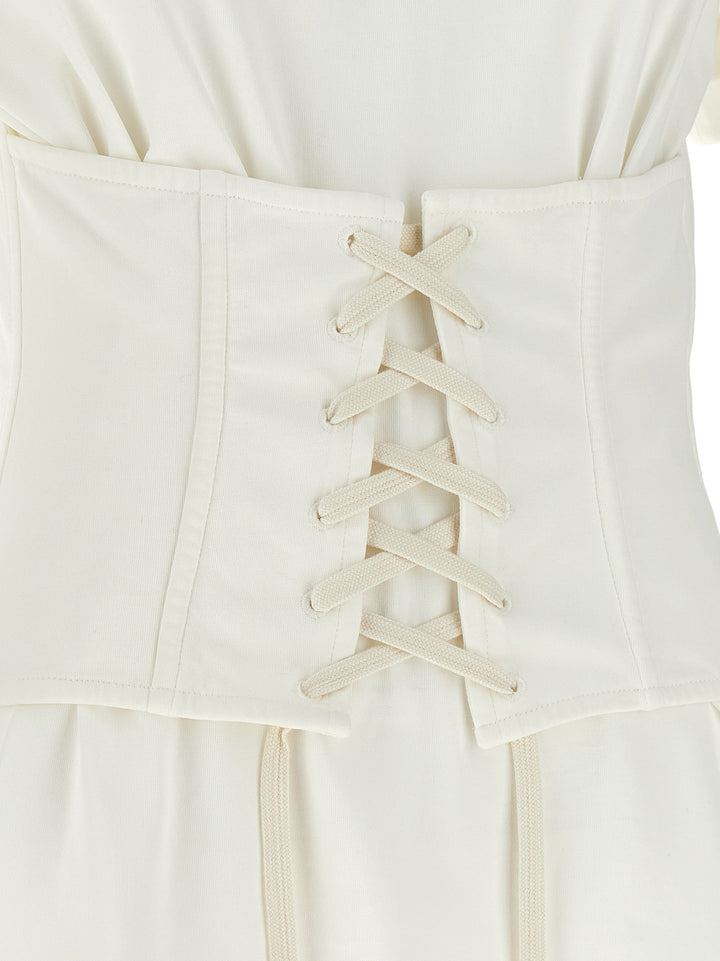 Mcqueen Corset T-shirt - White | 1702c098ee1722f75dd2490a8131f8a109ed5ac3