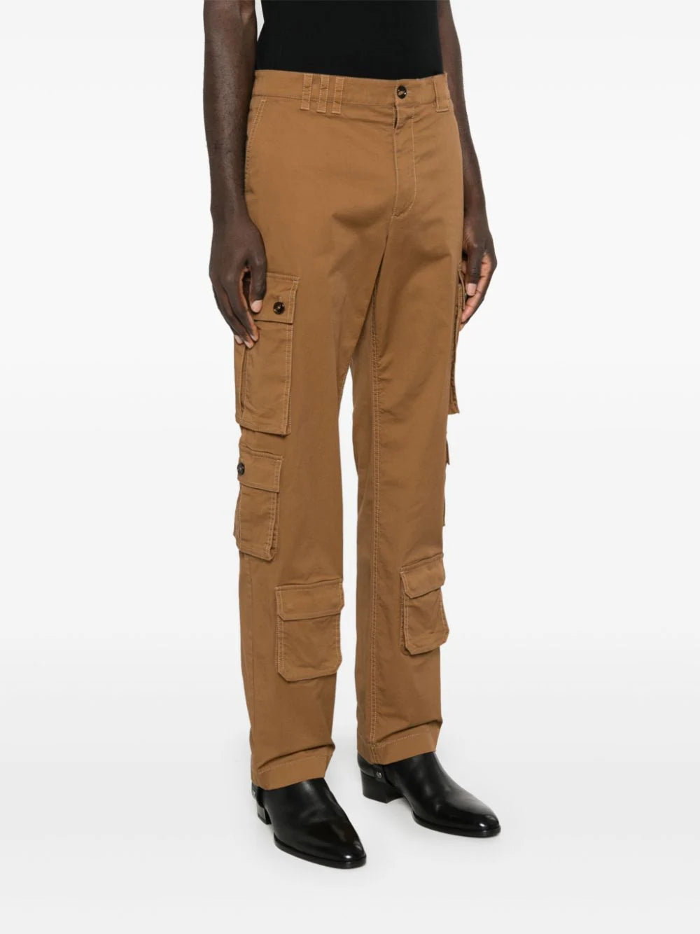 cargo trousers with logo patch