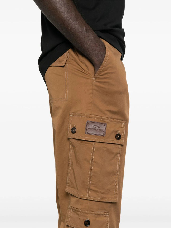 cargo trousers with logo patch