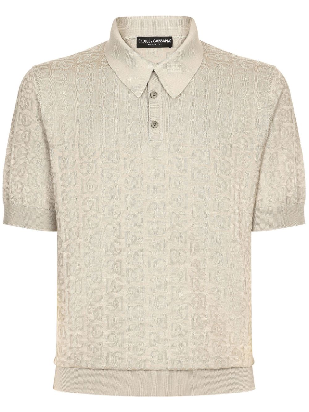 Polo shirt with jacquard monogram