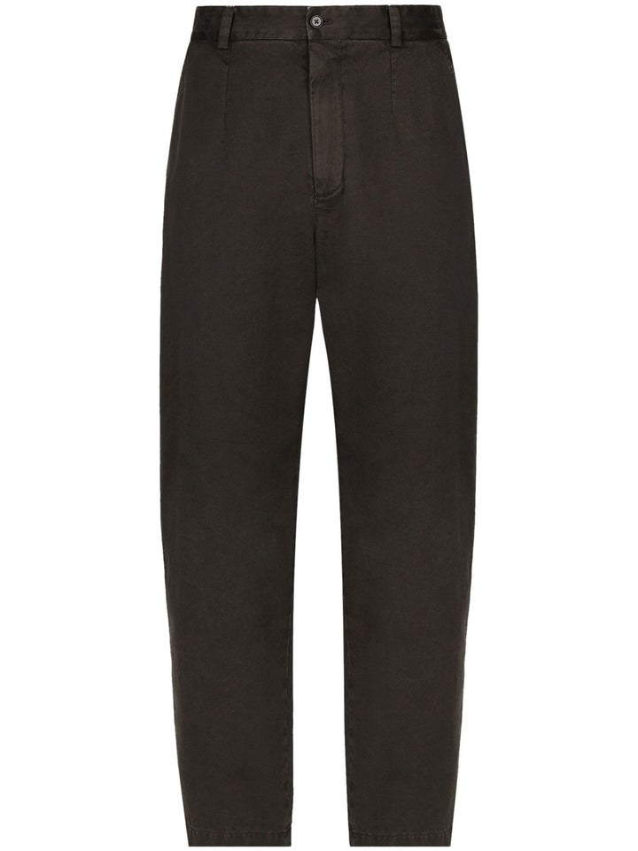 Garment-dyed trousers