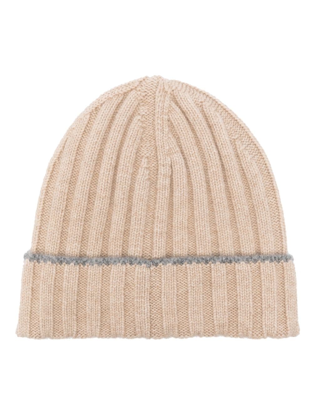 Ribbed cashmere hat