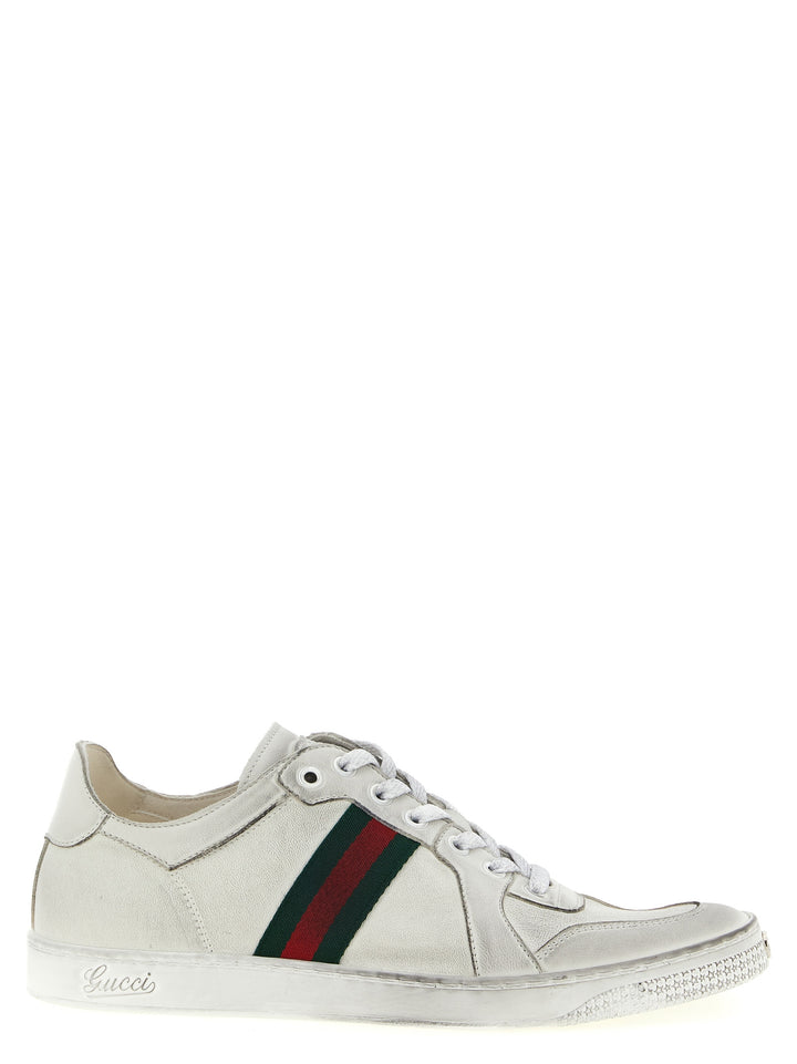 Gucci Stretch Sneakers - White | e599e892985fc57ef6089ee50887cfe32f1b16ee