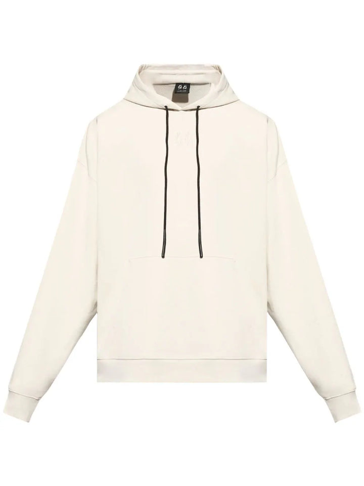 hooded sweatshirt with logo print on the back